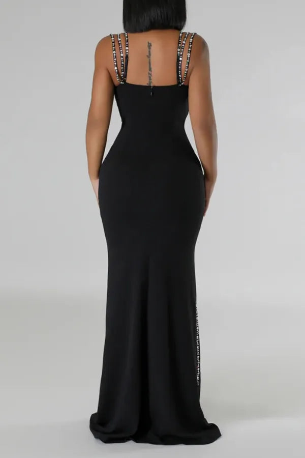 Spaghetti Strap Mermaid Hem Maxi Dresses