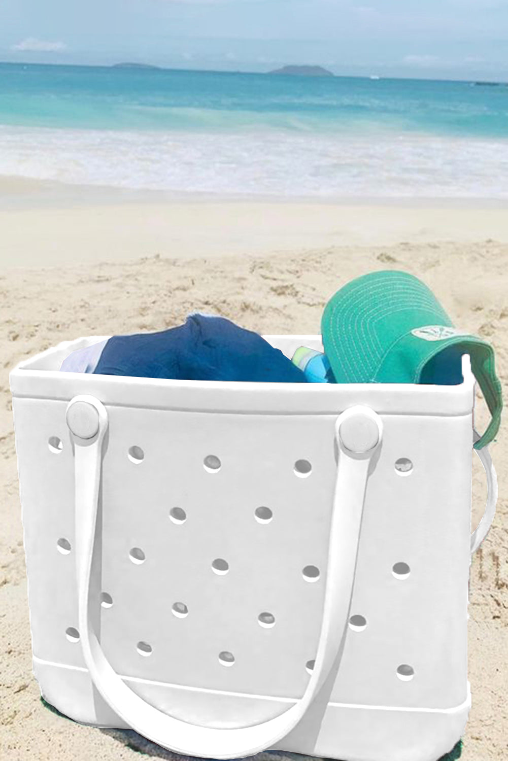 Black Waterproof Hollow Out Tote Bag