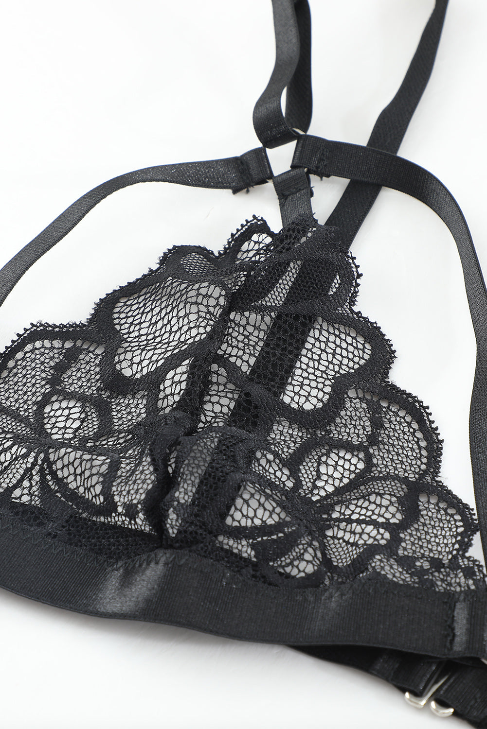 Strappy Three-Piece Lace Lingerie Set – Houz Of Syd
